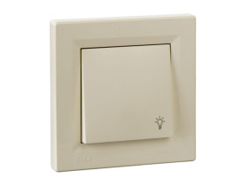 ASFORA Wyłącznik zwierny przycisk "światło" IP44 kremowy z ramką EPH0900223 SCHNEIDER ELECTRIC