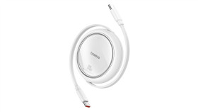 Kabel Wysuwany Baseus Free2draw Mini Usb-C - Usb-C 100W 1M - Biały