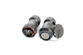 Złącze wielostykowe przemysłowe 4-pinowe Montaż na kablu Wtyczka, gniazdo RS PRO