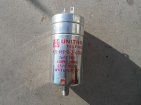 Kondensator 2uF 400V 50Hz Unitra Telpod KS-MP 1-2-400