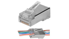 Wtyk Modularny Rj45 8P8c Kat.6 Ekranowany Ftp Drut Przelotowy Neku Woreczek...