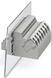 Feed through terminal, 1 pole, 0.2-4.0 mm², clamping points: 2, gray, push-in spring connection, 18 A, 3056912