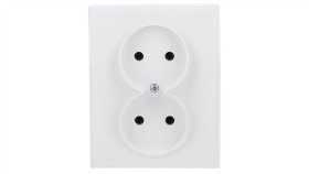 Jowisz Gniazdo Podwójne B/U Natynkowe Białe Gnt-5 Jw