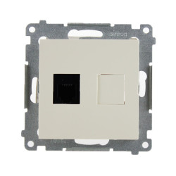Gniazdo telefoniczne RJ12 pojedyncze kremowe DT1.01/41 Kontakt Simon54