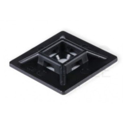 Podstawki montażowe samoprzylepne MOPS 28x28mm czarne 20szt. do opasek zaciskowych ELCAN