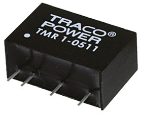 Przetwornica DC-DC, 1W, Uwe 4,5 → 9 V DC, Uwy 12V dc, Iwy 83mA, TRACOPOWER
