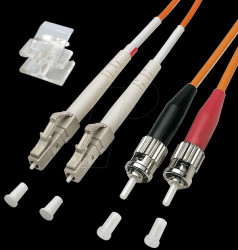 Duplex adapter cable, LC/ST, 1 m