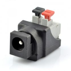 Gniazdo DC 5,5 x 2,1mm z szybkozłączem i przyciskami v2