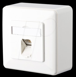 1307370002-I E-DAT C6 1 port AP pure white RAL9010