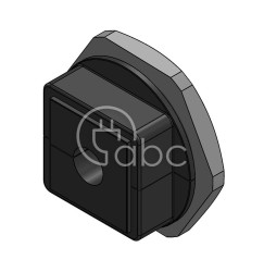 Dławnica kablowa dzielona KVT 63, na 1 moduł KT duży, czarna, 45112