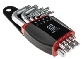 Zestaw kluczy Torx typu L, 9 szt., RS PRO