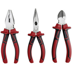 kwb 381090 Pliers Set 3-piece polished carbon steel anti-glare grip