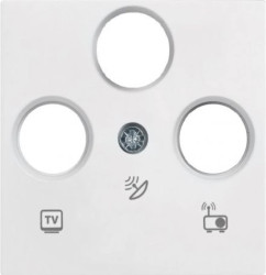 Karre Plakietka Gniazdo Rtv-Sat, Kolor Biały / 90950641