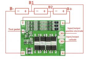 MODUL BMS,PCM LAD.18650 3S 12V 25A