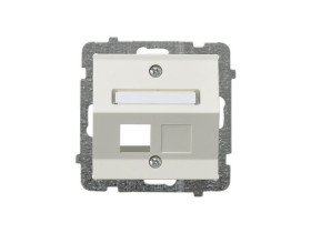 SONATA Obudowa gniazda pojedynczego typu Keystone skośna ecru GPK-1RS/p/27 OSPEL