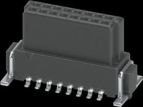 Female connector, 16 pole, pitch 1.27 mm, straight, 1374874