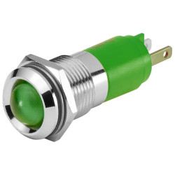 Lampka kontrolna do montażu panelowego 230, zielona 14 LED Wtyczka EAO