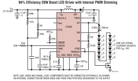 60V LED Converter with Internal PWM Generator