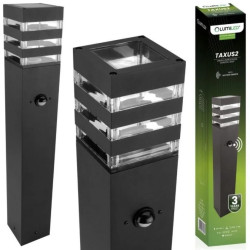 Lampa Ogrodowa Słupek Zewnętrzny Stojący E27 12W LED Czujnik Ruchu TAXUS 2 60cm LUMILED