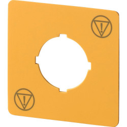 Emergency-Stop label with standard. icon