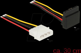 85513 Power cable SATA 15-pin latch type with angled top &gt; Molex 4-pin