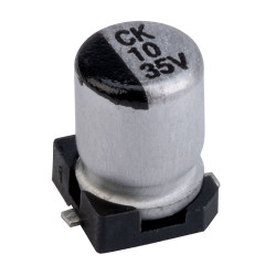 JB Capacitors JCK1V100M040054 10uF 20% 35V 105&#xB0;c SMD Alum Elec T/R