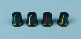 GAŁKA CZARNA 16mm ŻÓŁTA