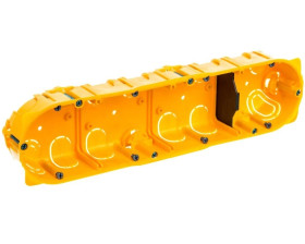 BATIBOX Puszka poczwórna przelotowa do karton-gipsu fi67x40mm 080044