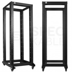 Szafa stojąca OPEN RACK 19" 42U 600x800mm Stojak do serwerów i magazynów energii Otwarta Czarna NEKU