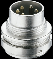 19941 Panel plug, front mounting, IP40, 5-pin