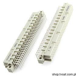 284259 Connector 2 x 32 Pin THT ERNI