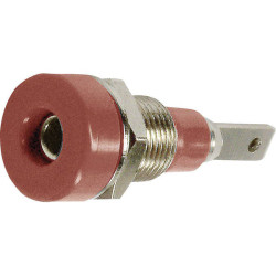St&#xE4;ubli 230030-22 LB-I2R jack socket vertical 2 mm pin red 1 pc insulated