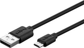Kabel Micro USB do ładowania i synchronizacji czarny 1m 46800