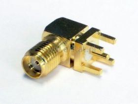 GN SMA żeński do druku kątowe złote