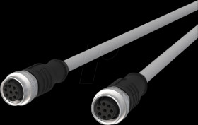 142MKA22020 Sensor cables, M12, 8-pin, coupling > coupling, 2 m