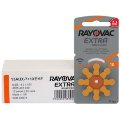 160 x baterie do aparatów słuchowych Rayovac Extra Advanced 13 MF