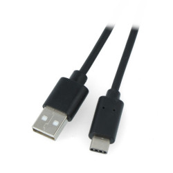 Przewód Lanberg USB A 2.0 - USB C czarny - 3m