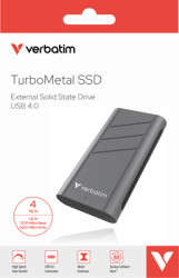 SSD hard drive, 4000 GB, USB-C, USB 4.0, silver, Verbatim 32023