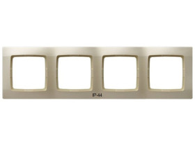 KARO Ramka 4 poczwórna do wyłączników IP44 ecru perłowy RH-4S/42 OSPEL