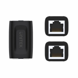 Łącznik 2xRJ45 Kat.6 UNITEK LAN 1Gb beczka