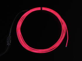 High Brightness Pink Electroluminescent (EL) Wire - 2.5 meters (High brightness, long life)