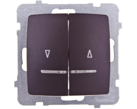 KARO Łącznik żaluzjowy z podświetleniem czekoladowy metalik ŁP-7SS/m/40