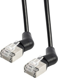 kabel LAN Maxtrack TI53-1,5L, 1 szt., RJ45, 10 Gbit/s, CAT 6a, U/FTP, 1.5 m, czarny