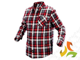 Koszula robocza flanelowa NEO krata czerwono-czarno-biała 100% bawełna rozmiar L 81-540-L NEO TOOLS