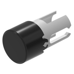 Soczewki do wskaźników, 19-931, Czarny, Okrągły, średnica: 7.3