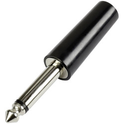 TruComponents 202583 6.35 mm audio jack Plug, straight,Pins:2 Mono Black