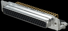 164A18209X D-SUB socket, high density, 62-pin, print, angled
