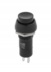 12mm 2-pin 2A ON-OFF Button Switch PBS-11A, Round, Black