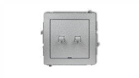 Deco Przycisk Żaluzjowy W Stylu Amerykańskim Srebrny Metalik 7Dwpus-8