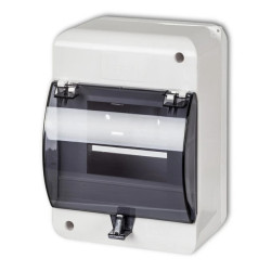 Rozdzielnica 5 modułowa z zerem i klapką biała OB-5ZZK